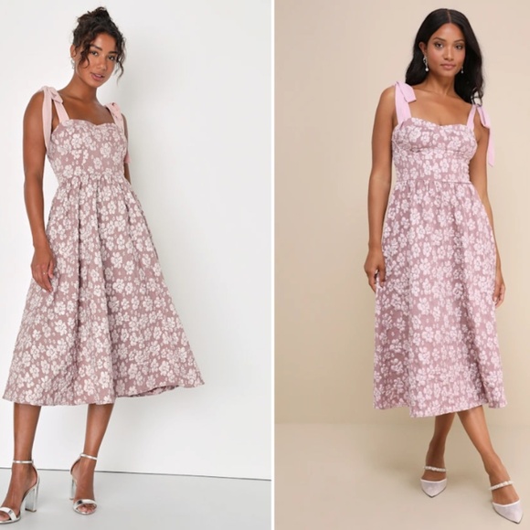 LULU's Floral Romantic Sexy Flowy Wedding Chic Casual Resort Europe Vacation - Picture 5 of 8